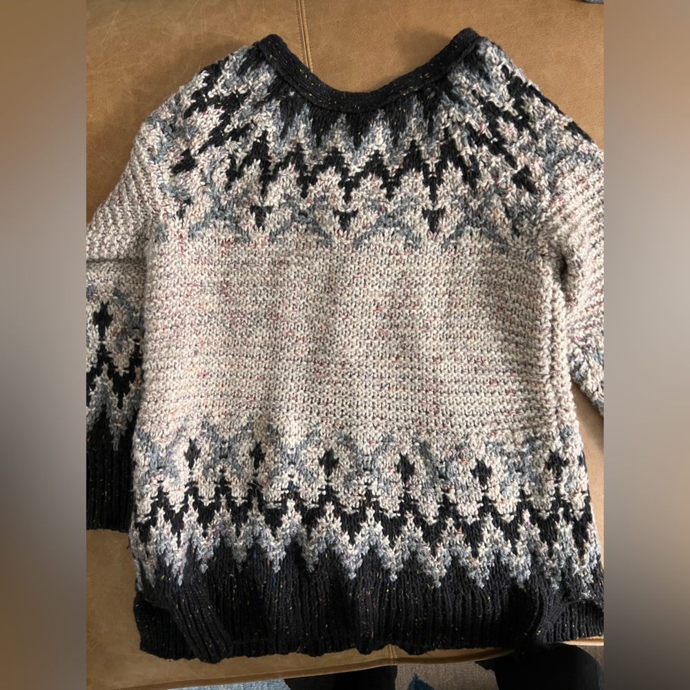 Vintage Free People fairisle thick sweater